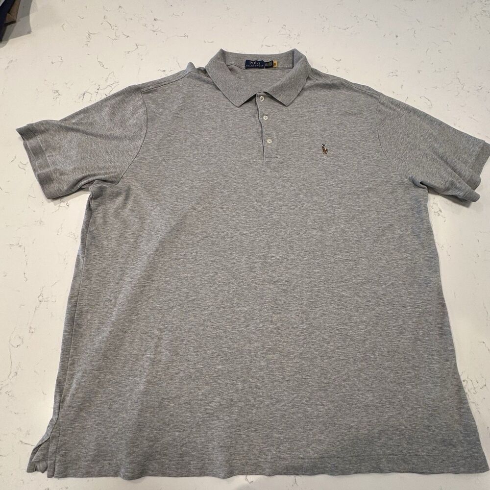 Polo Ralph Lauren Men’s  Grey Short Sleeve Polo Shirt Size 3XB